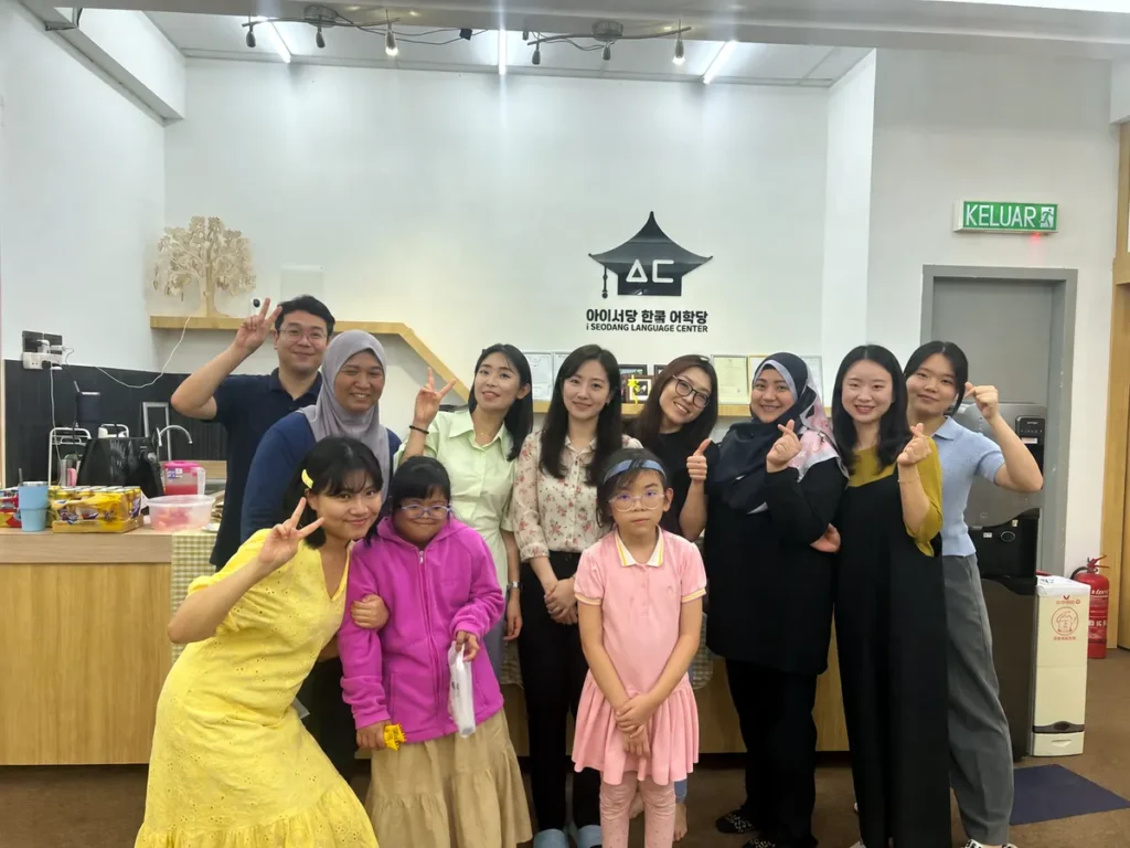 Teachers and students at the iSeodang Korean Language Centre in Johor Bahru